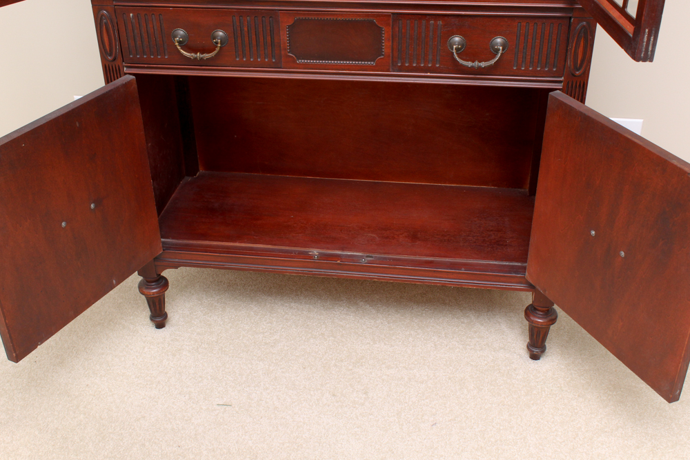 Vintage Sheraton Style China Cabinet by J.B. Van Sciver Company