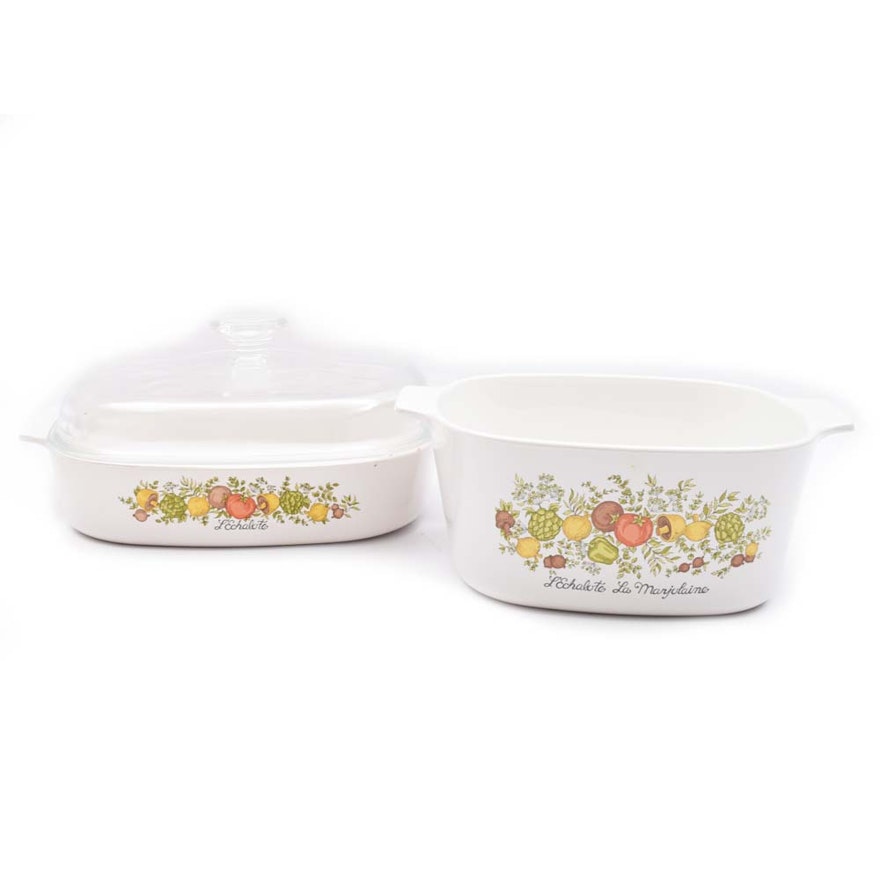 Vintage Corning Ware "Spice Of Life" Casserole Dishes