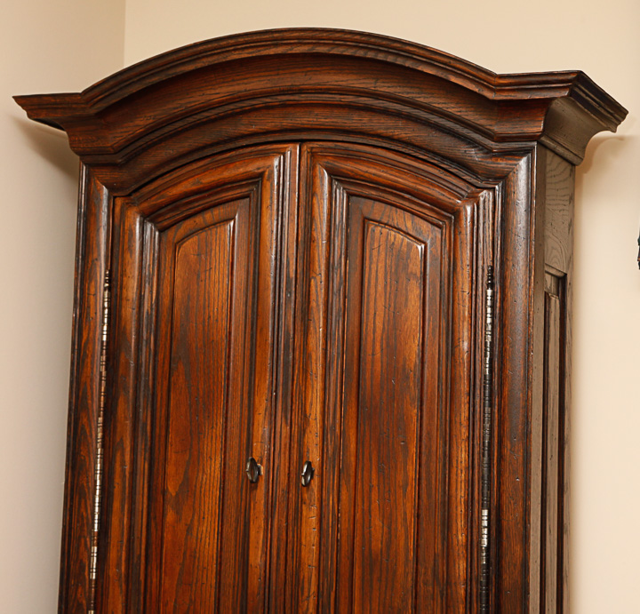 Bonnet Top Oak Secretary Desk