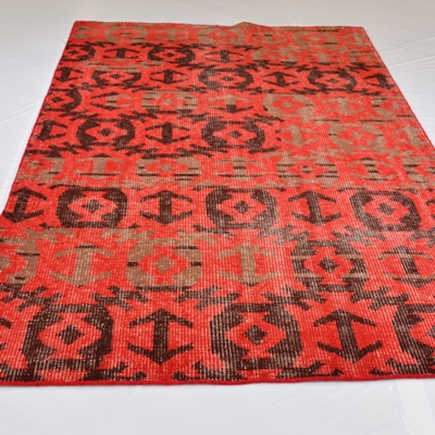 Hand-Knotted Persian Wool Area Rug