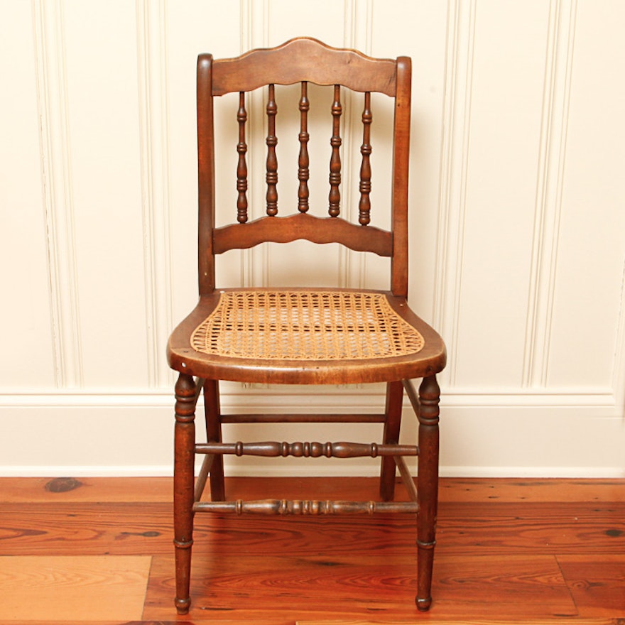 Vintage Cane Seat Side Chair
