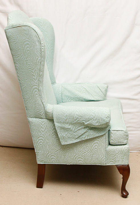 Pair of Vintage Queen Anne Style Wingback Chairs