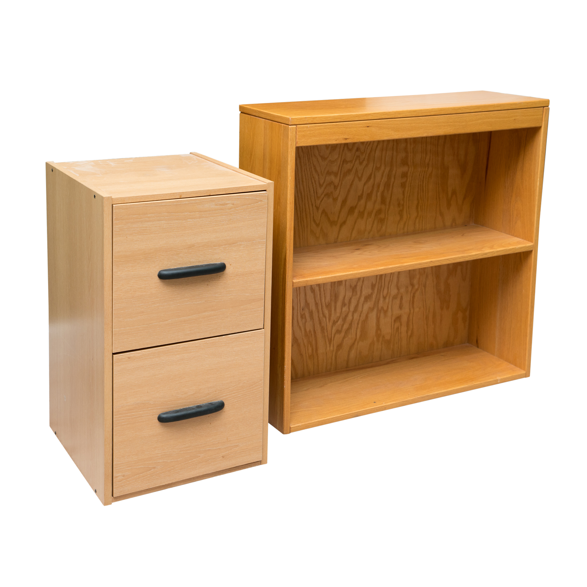 Oak Bookcase by Adden Furniture with Two Drawer File Cabinet