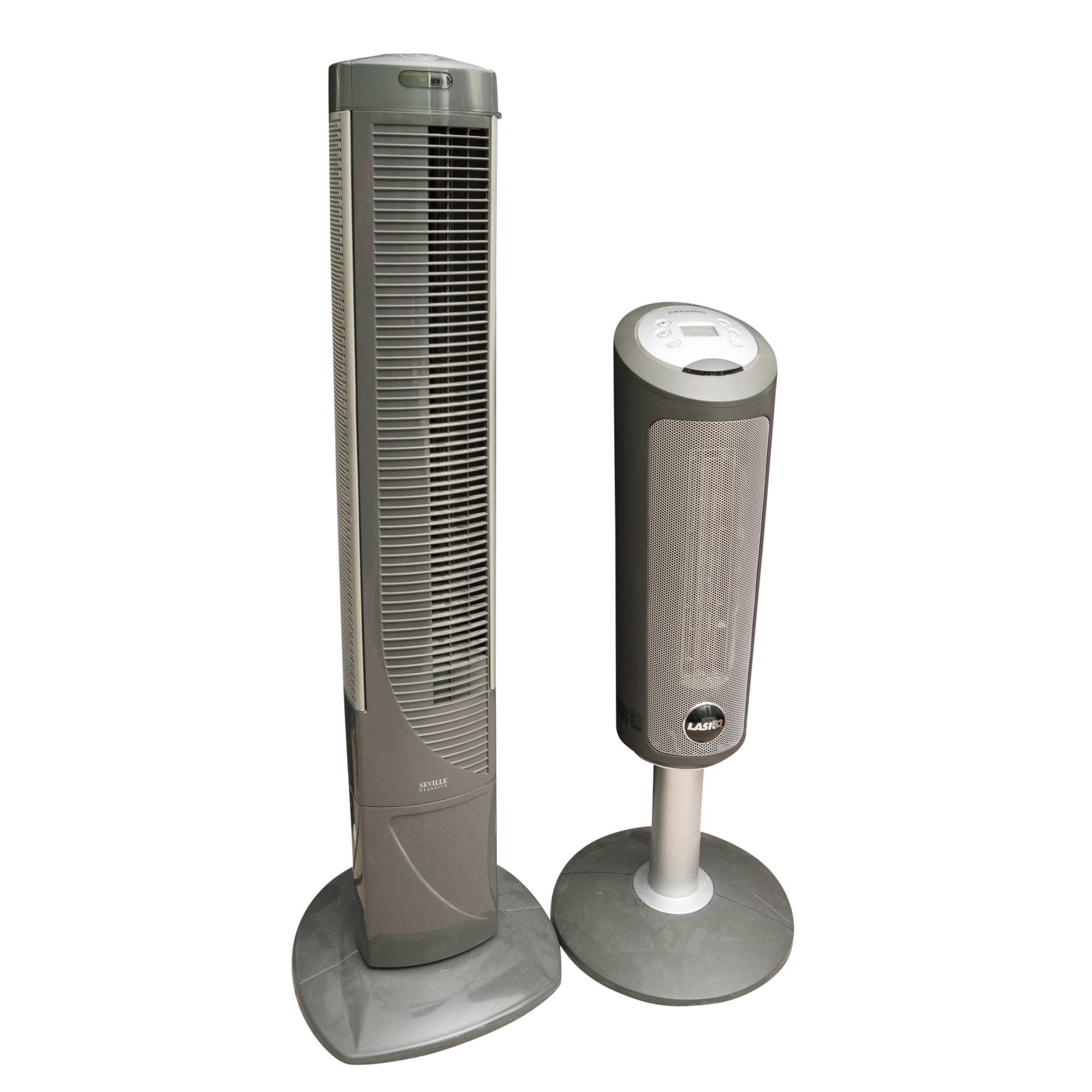 Ceramic Element Tower Fan and Lasko Heater