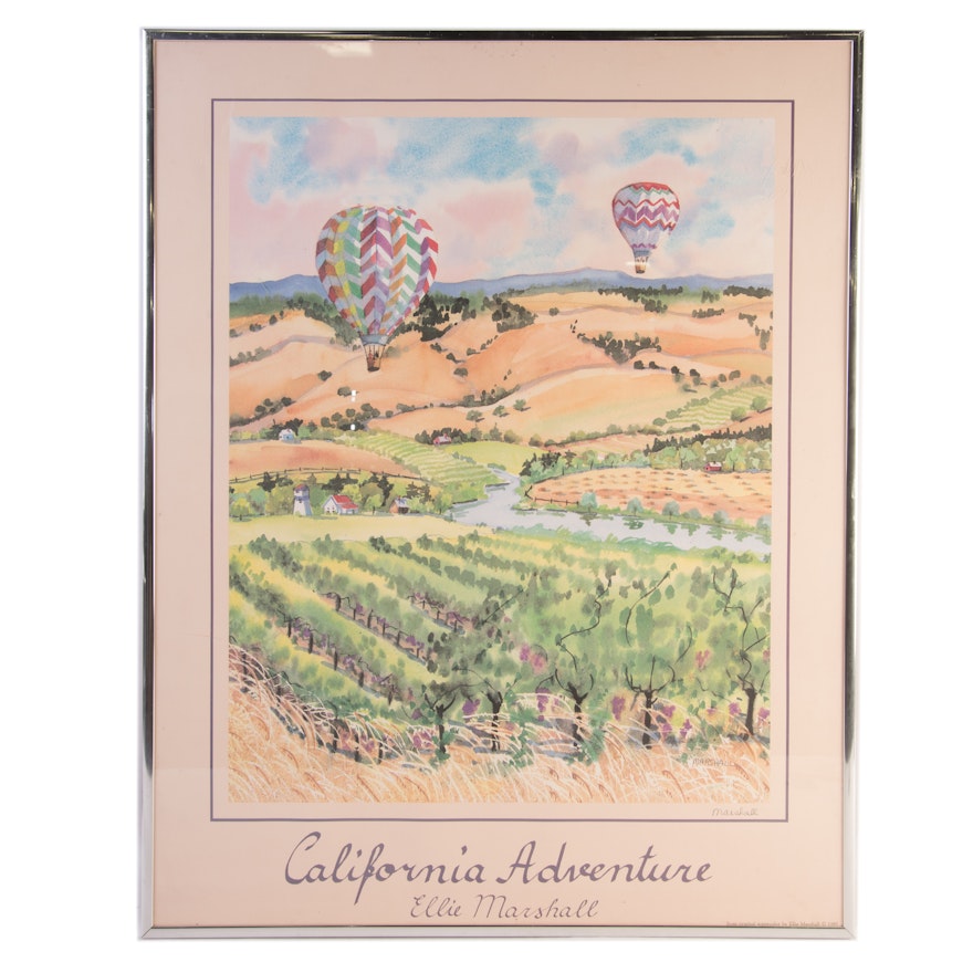 Ellie Marshall Signed Offset Poster "California Adventure"