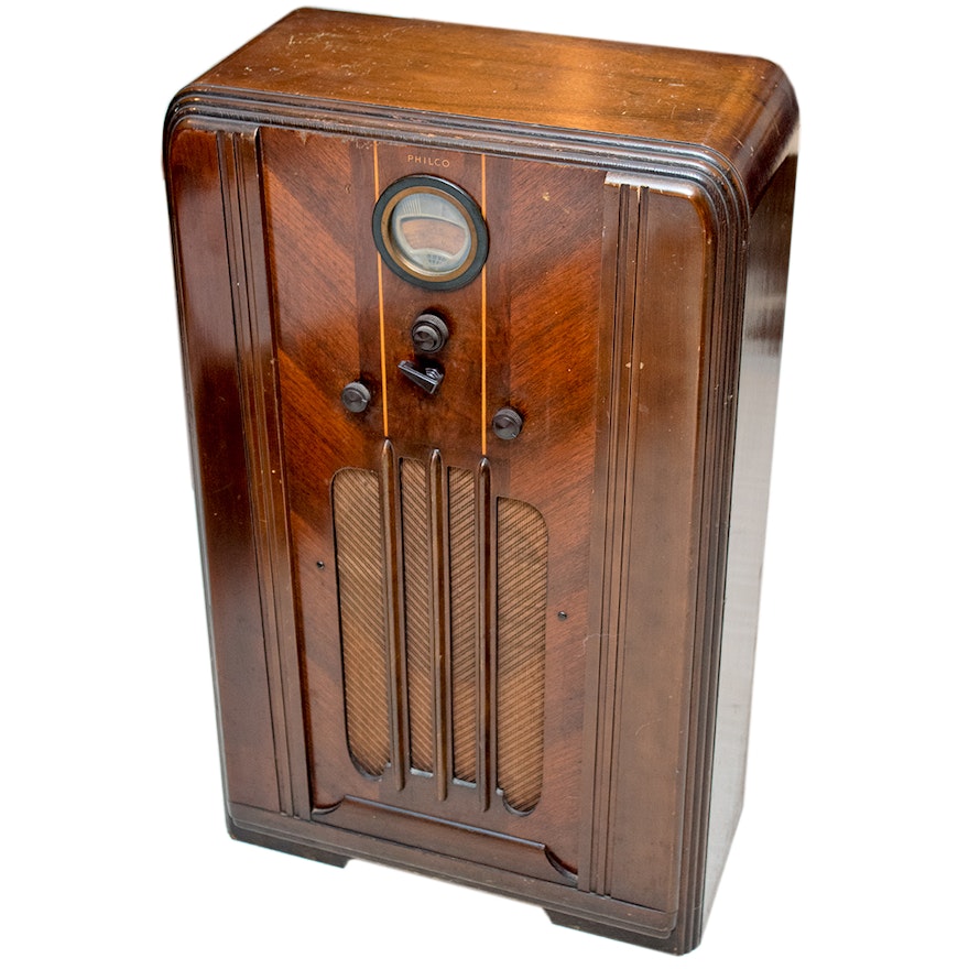 Philco Art Deco Tube Radio Cabinet