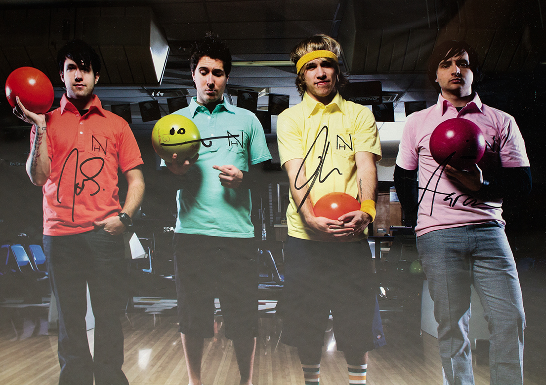 Autographed Hawk Nelson and Kutless Poster and CD Cover