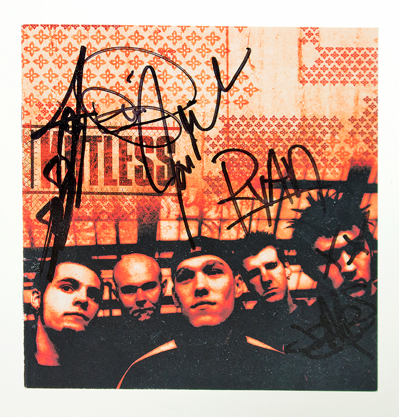 Autographed Hawk Nelson and Kutless Poster and CD Cover