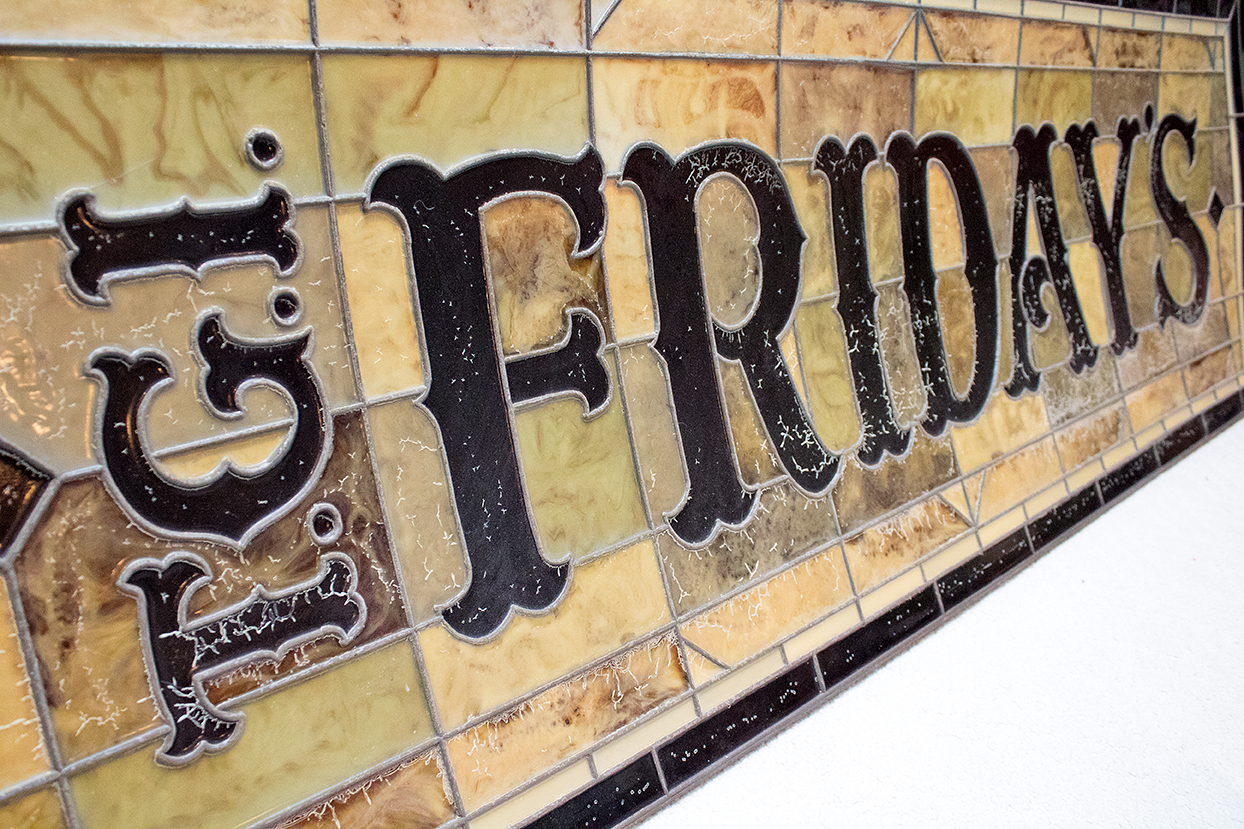 TGI Friday's Stained Fiberglass Restaurant Sign