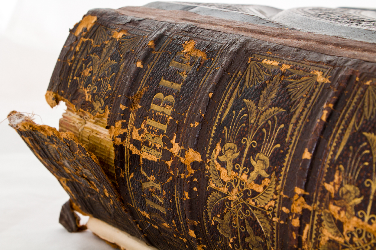 Antique Gilded Leather Holy Bible, Published 1870