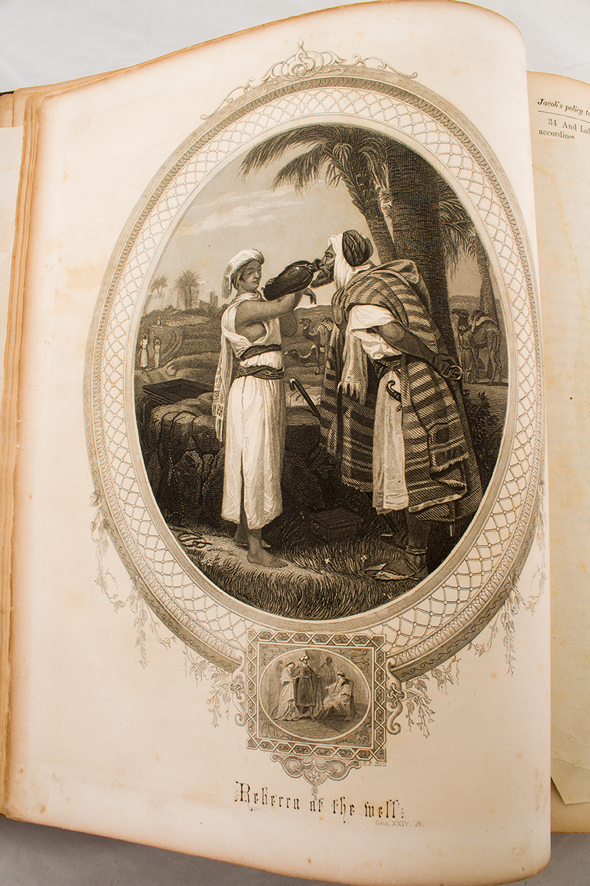 Antique Gilded Leather Holy Bible, Published 1870