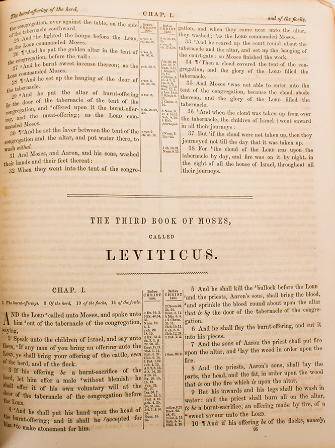 Antique Gilded Leather Holy Bible, Published 1870
