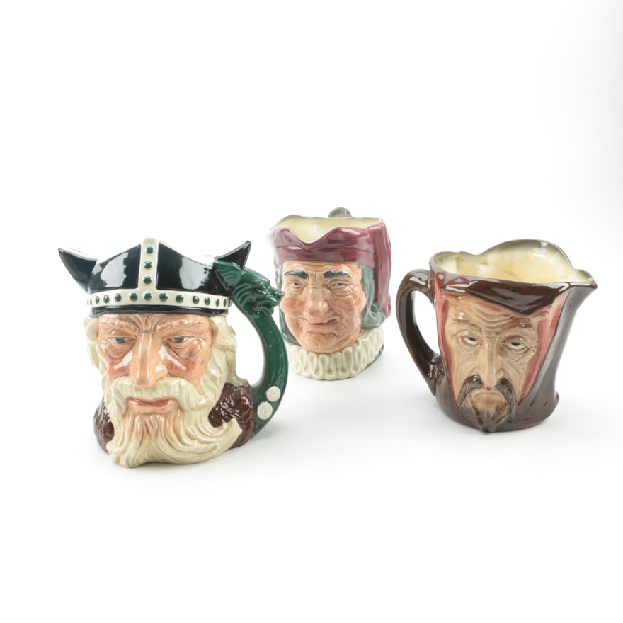 Royal Doulton Character Jugs "Mephistopheles", "Viking" and "Simon the Cellarer"