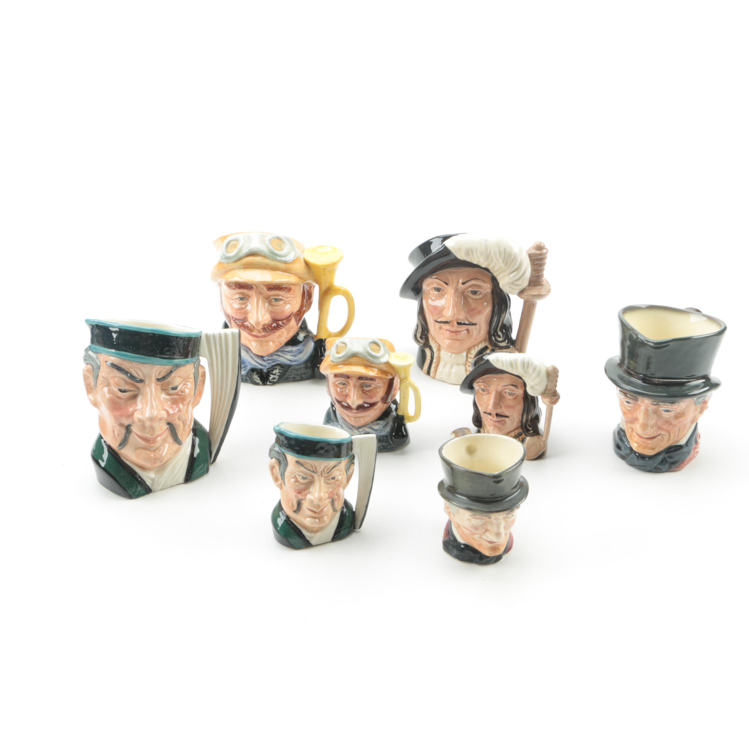 Royal Doulton Character Jugs Including "The Mikado" and "John Peel"