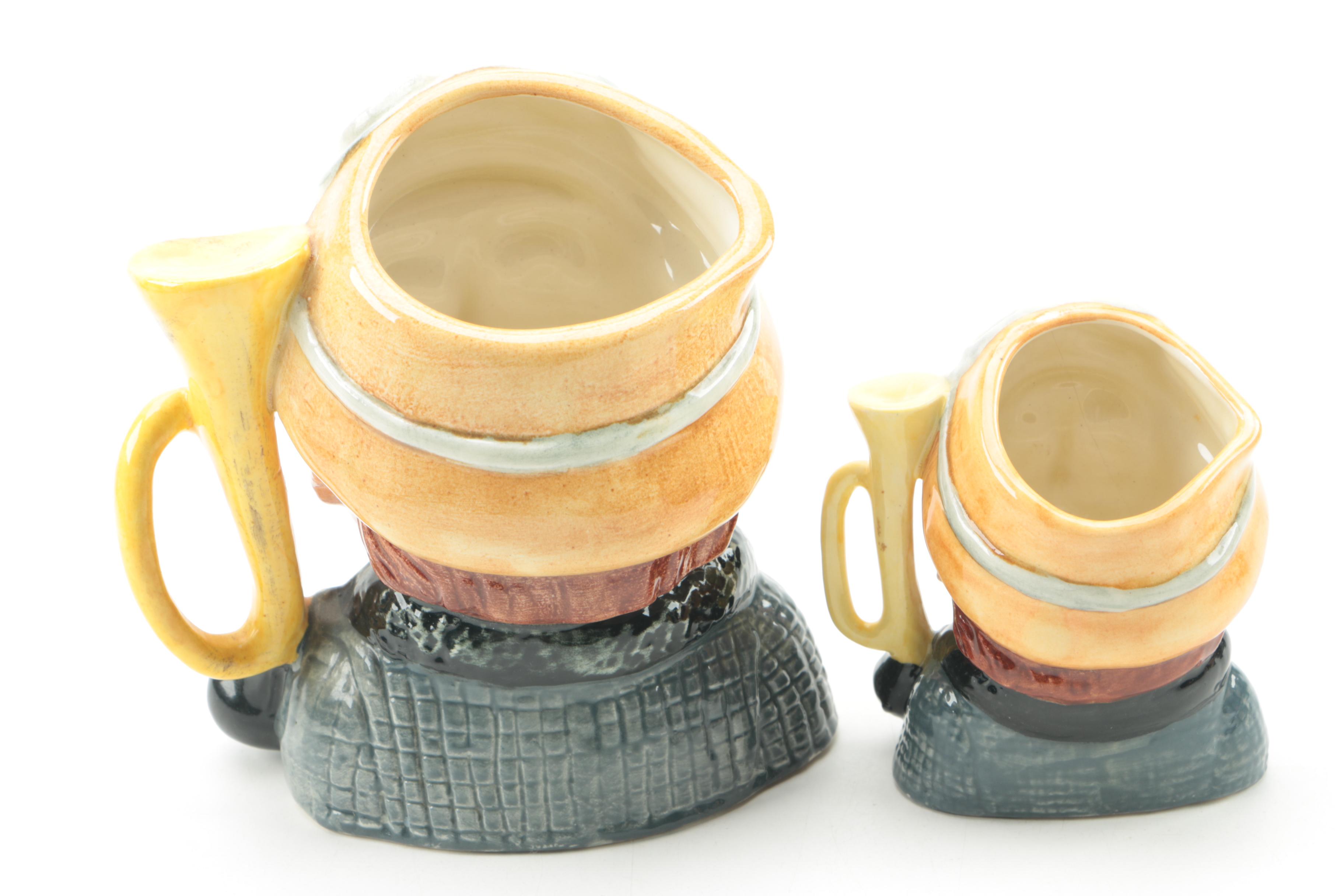 Royal Doulton Character Jugs Including "The Mikado" and "John Peel"