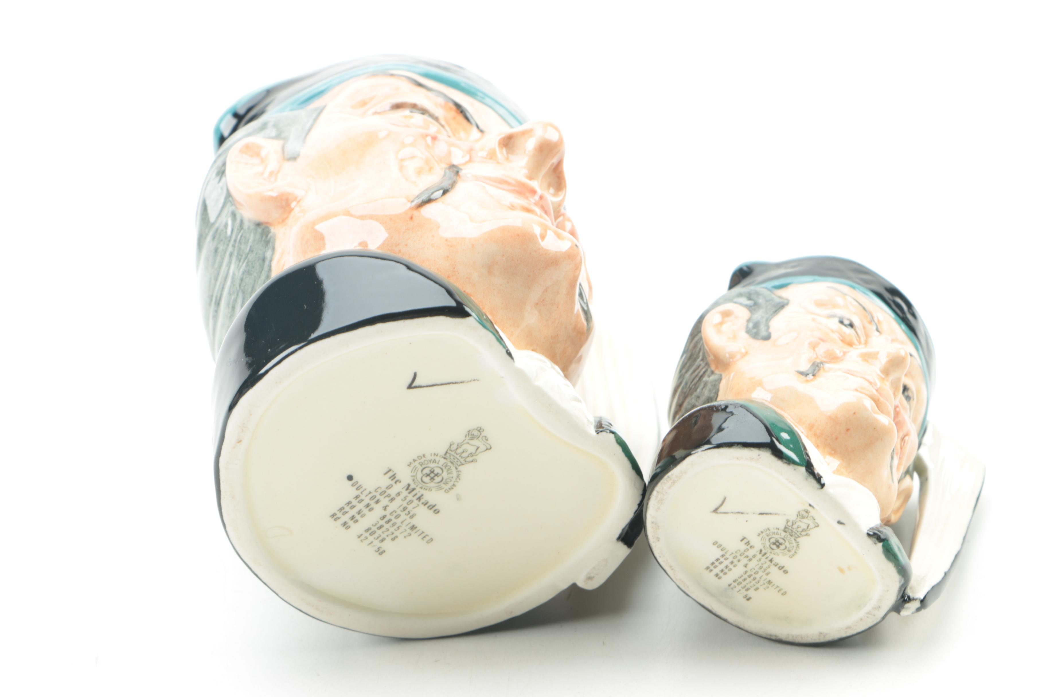 Royal Doulton Character Jugs Including "The Mikado" and "John Peel"