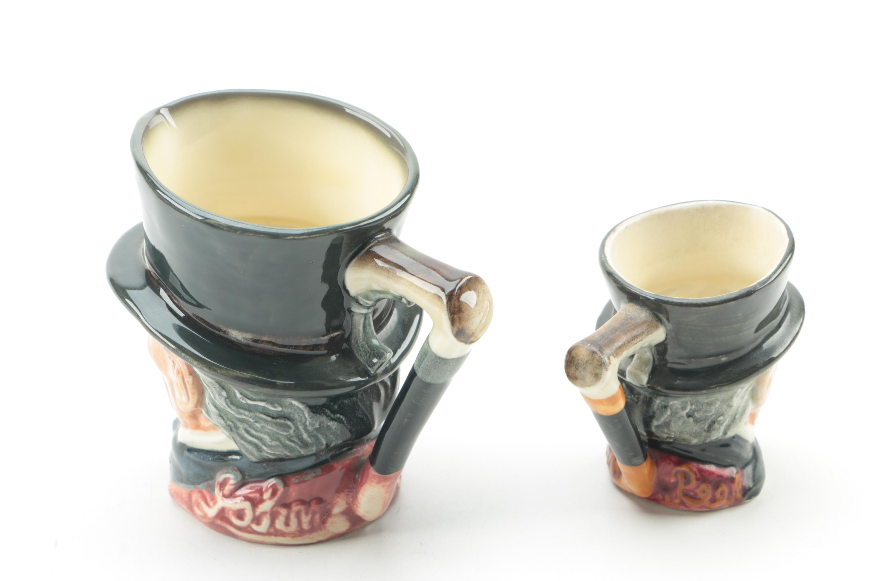 Royal Doulton Character Jugs Including "The Mikado" and "John Peel"