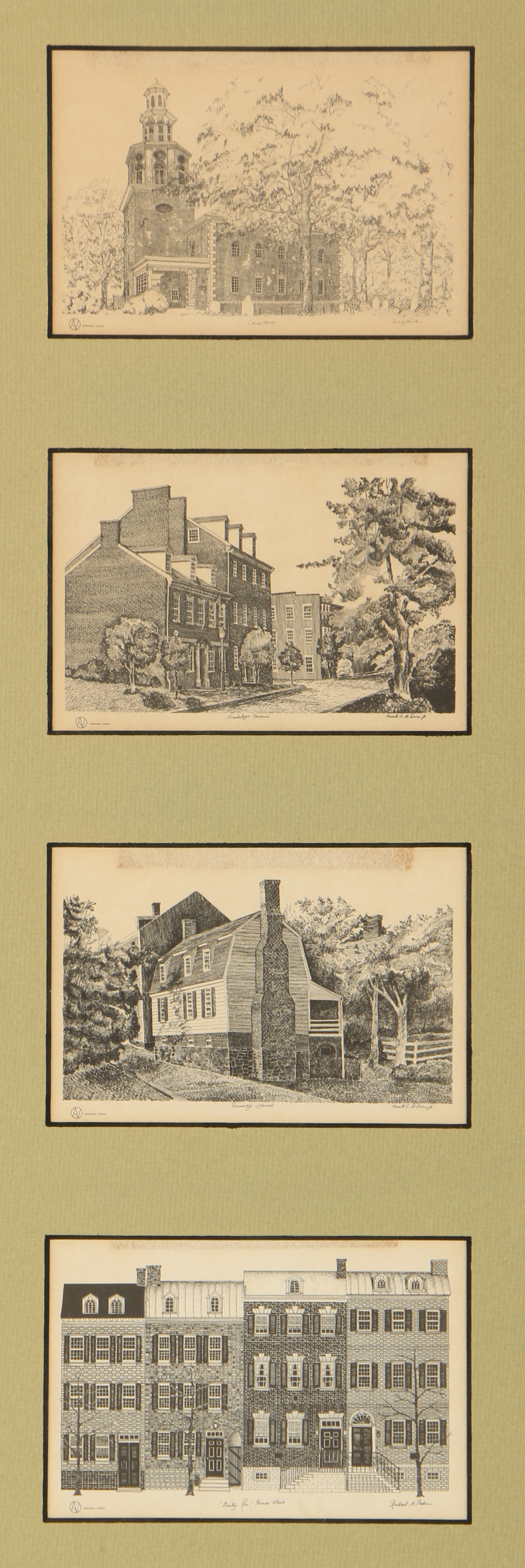 Lithographs on Paper of Architecture