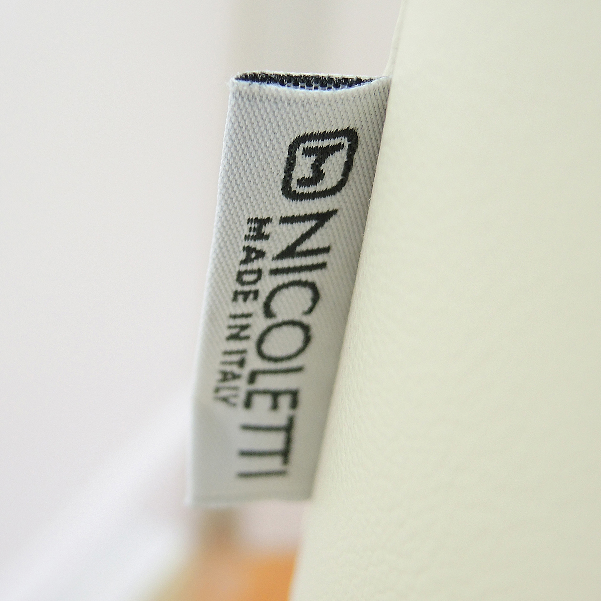 Nicoletti Italian White Leather Arm Chair