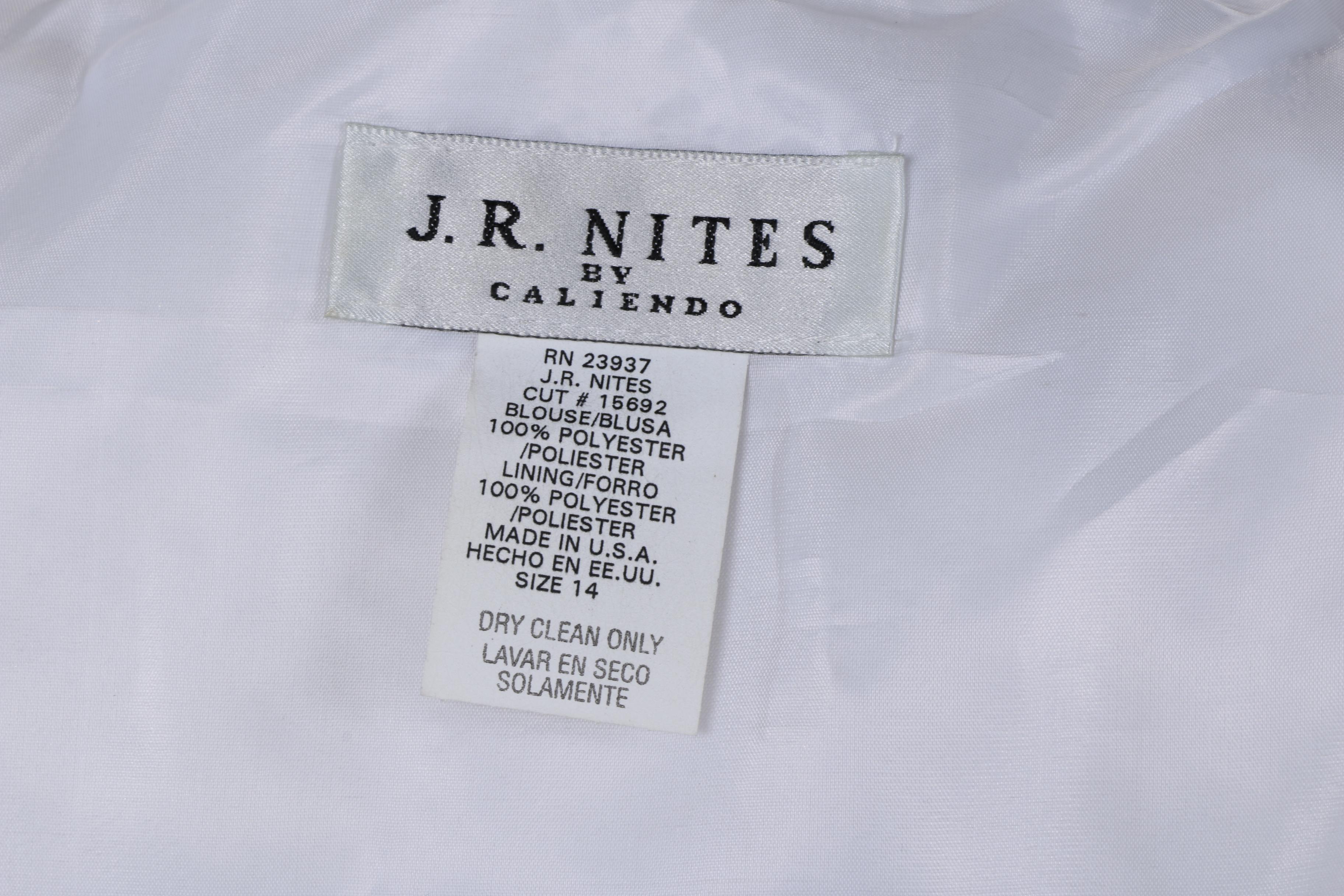 JR Nites by Caliendo White Blouse