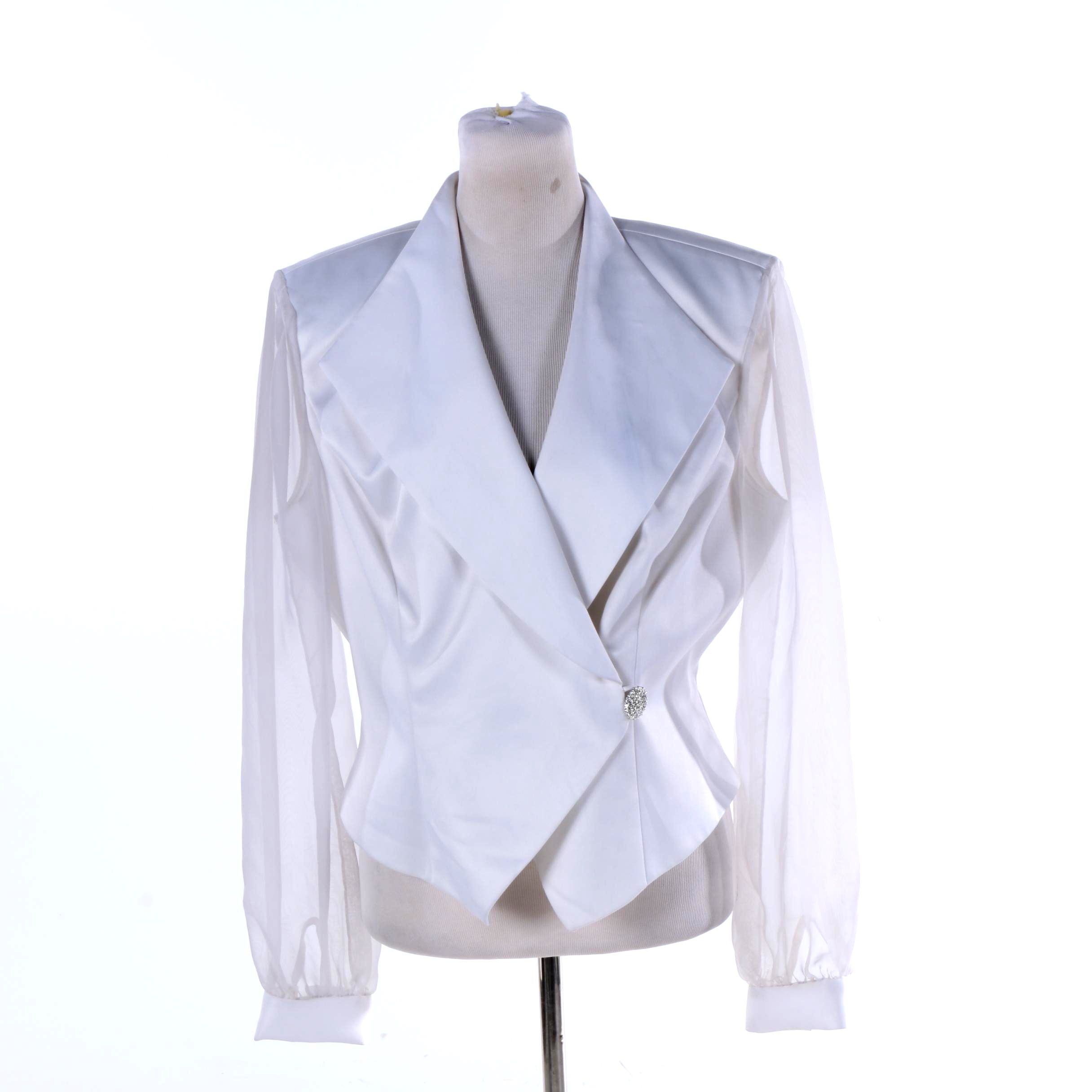 JR Nites by Caliendo White Blouse