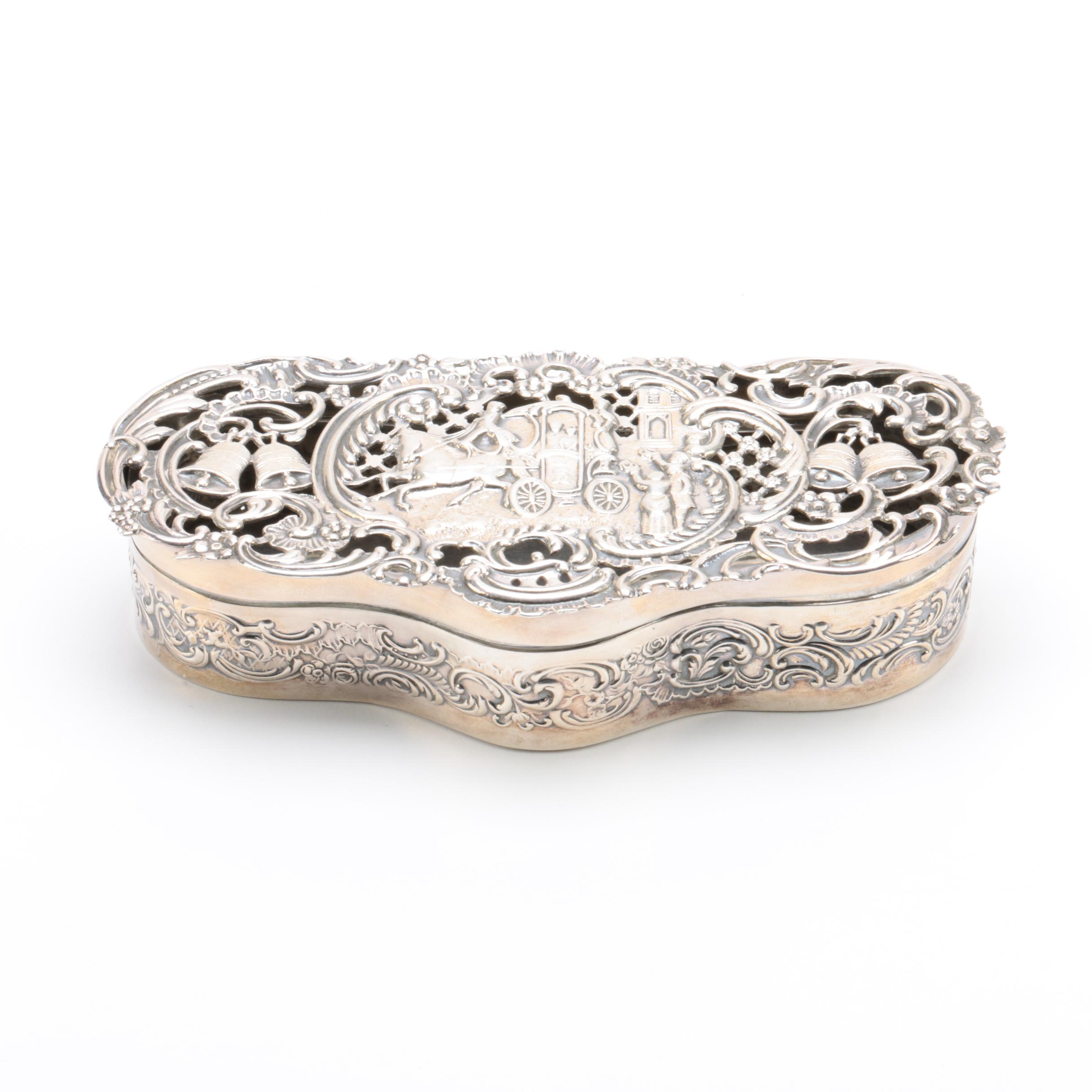 1905 William Comyns & Sons Sterling Silver Trinket Box