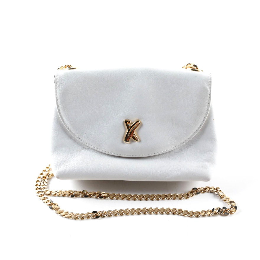 Paloma Picasso White Leather Crossbody Bag