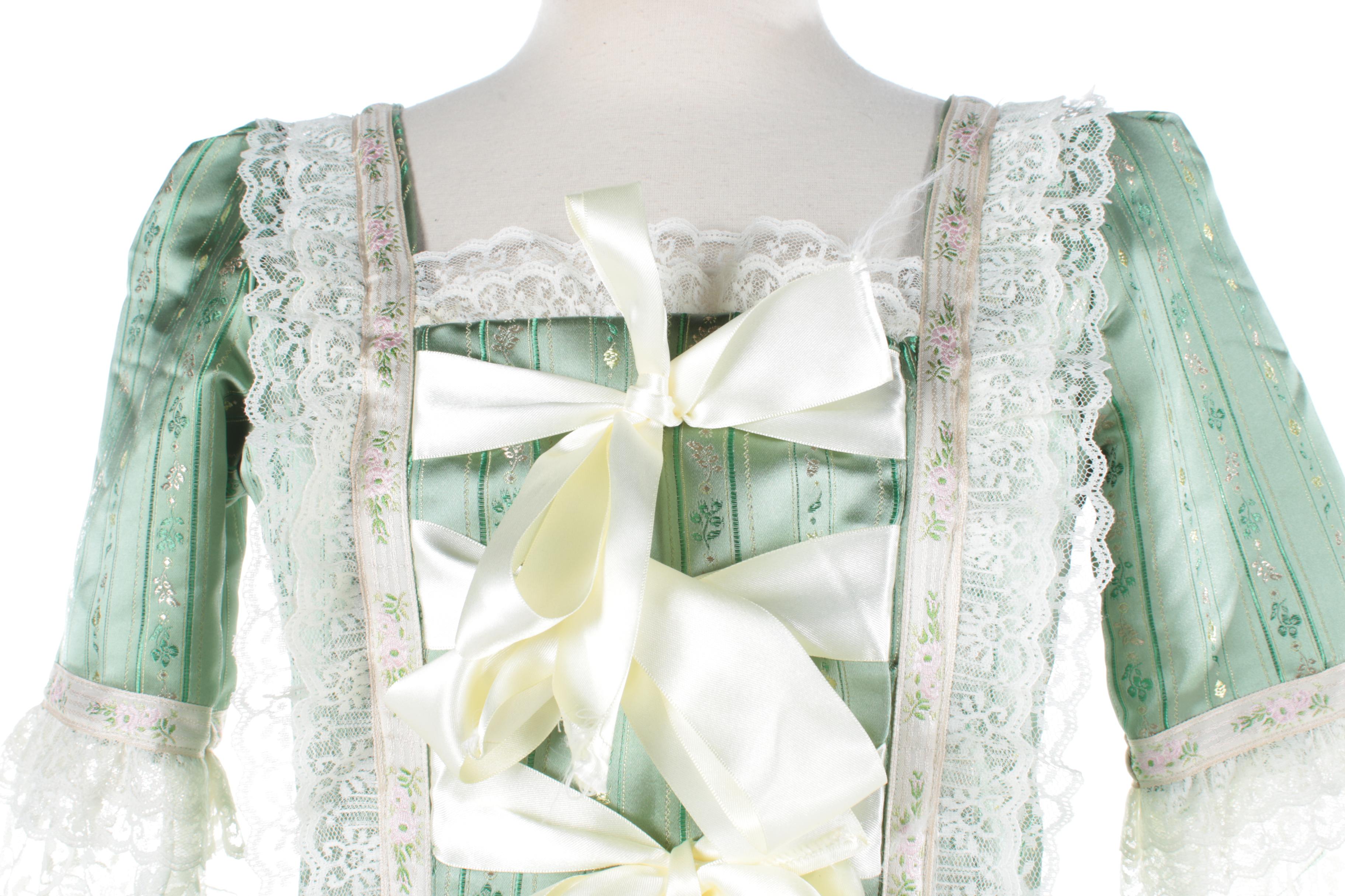 Reproduction 18th Century Gown with Lace Accents