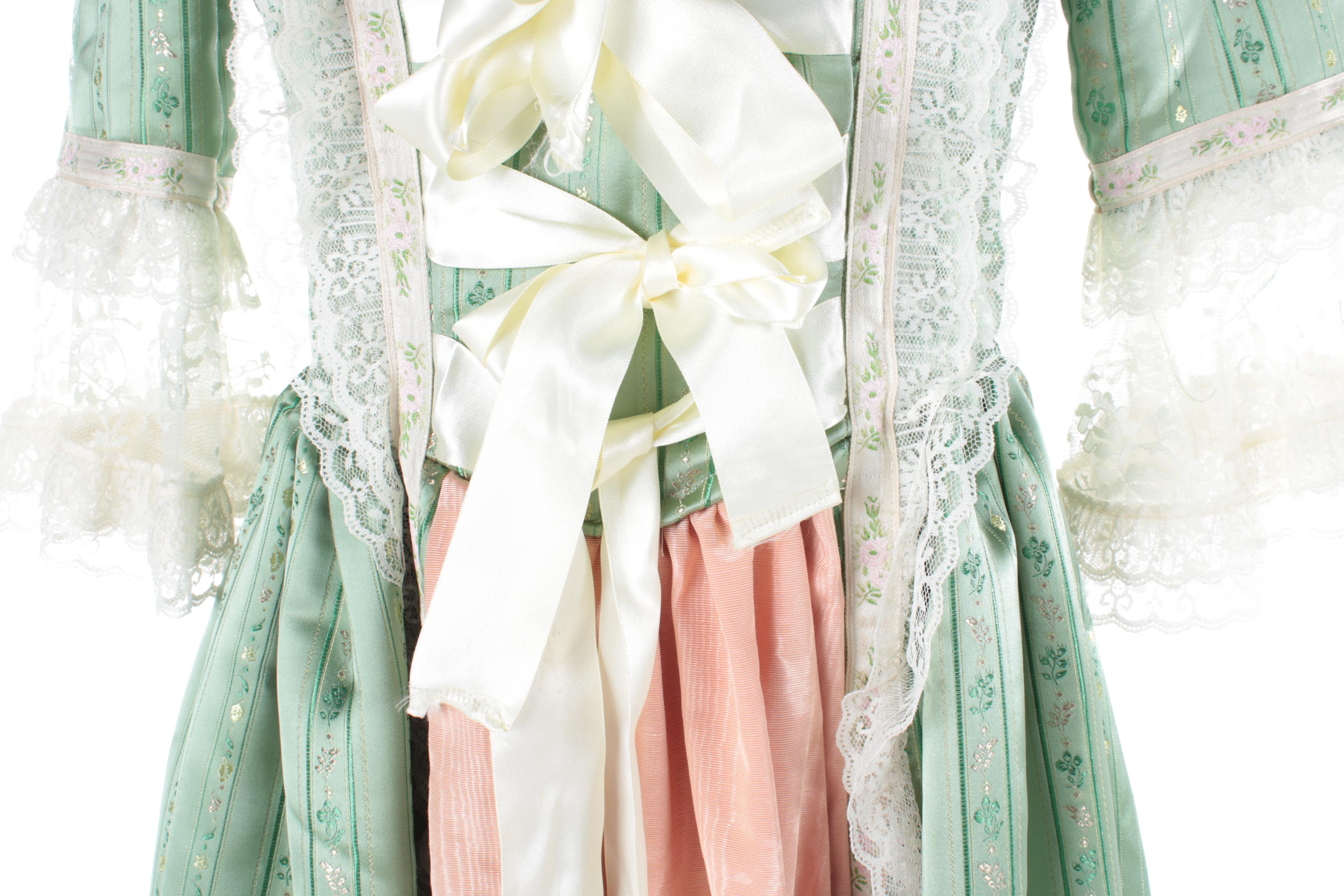 Reproduction 18th Century Gown with Lace Accents