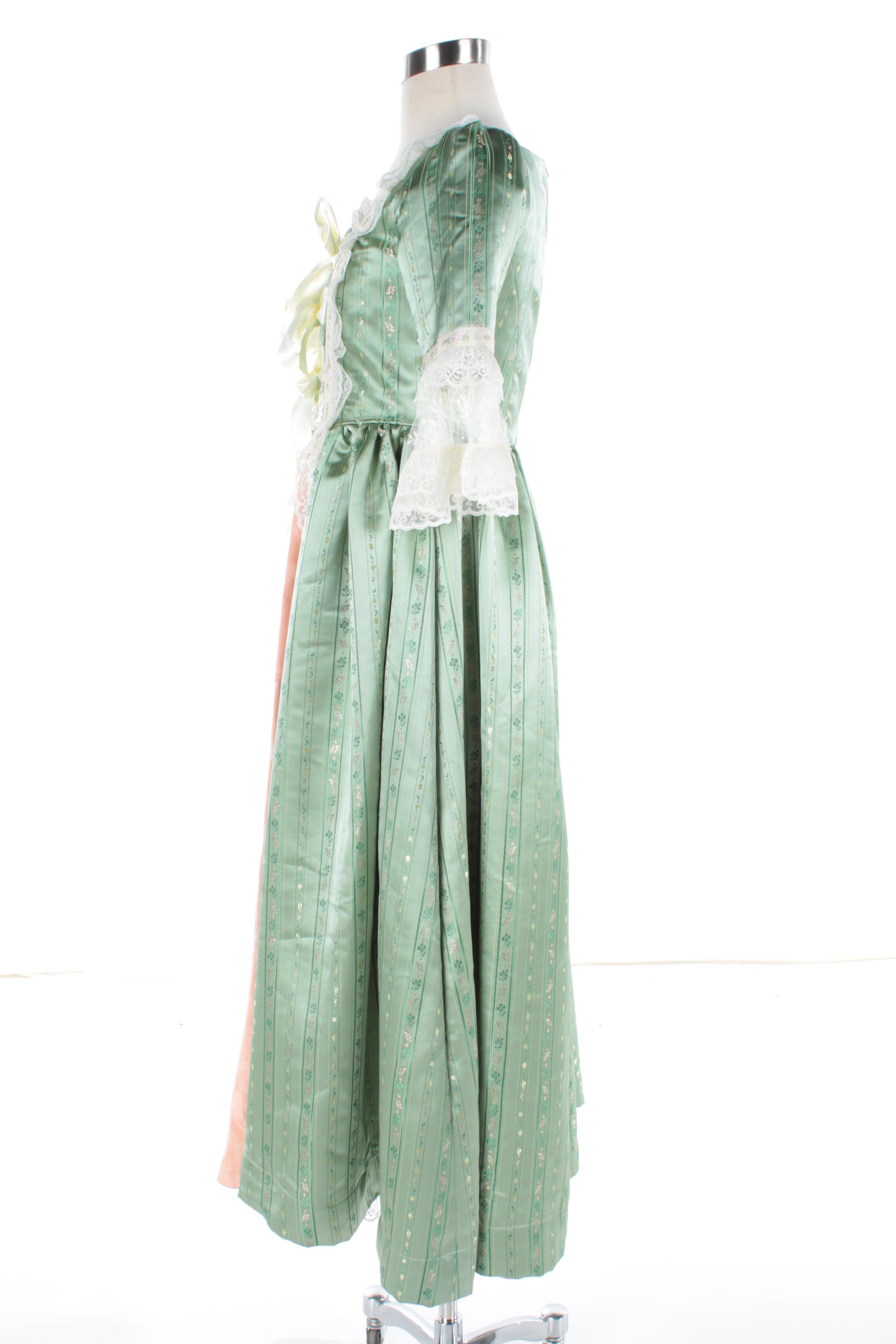 Reproduction 18th Century Gown with Lace Accents
