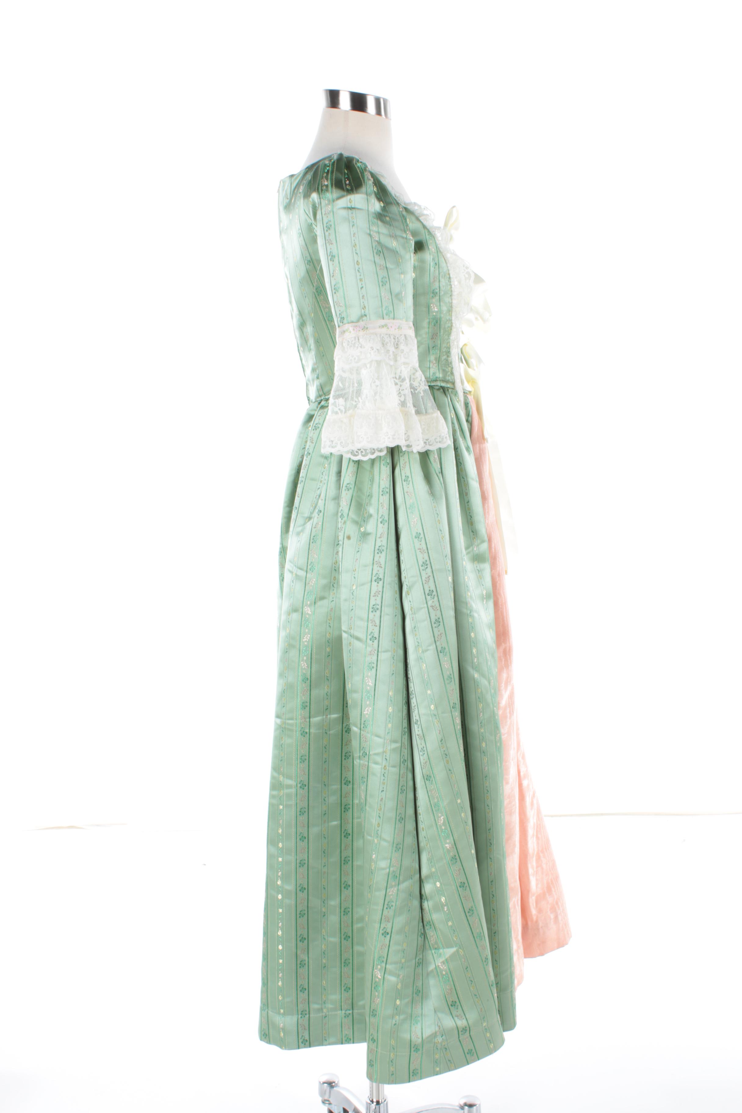 Reproduction 18th Century Gown with Lace Accents