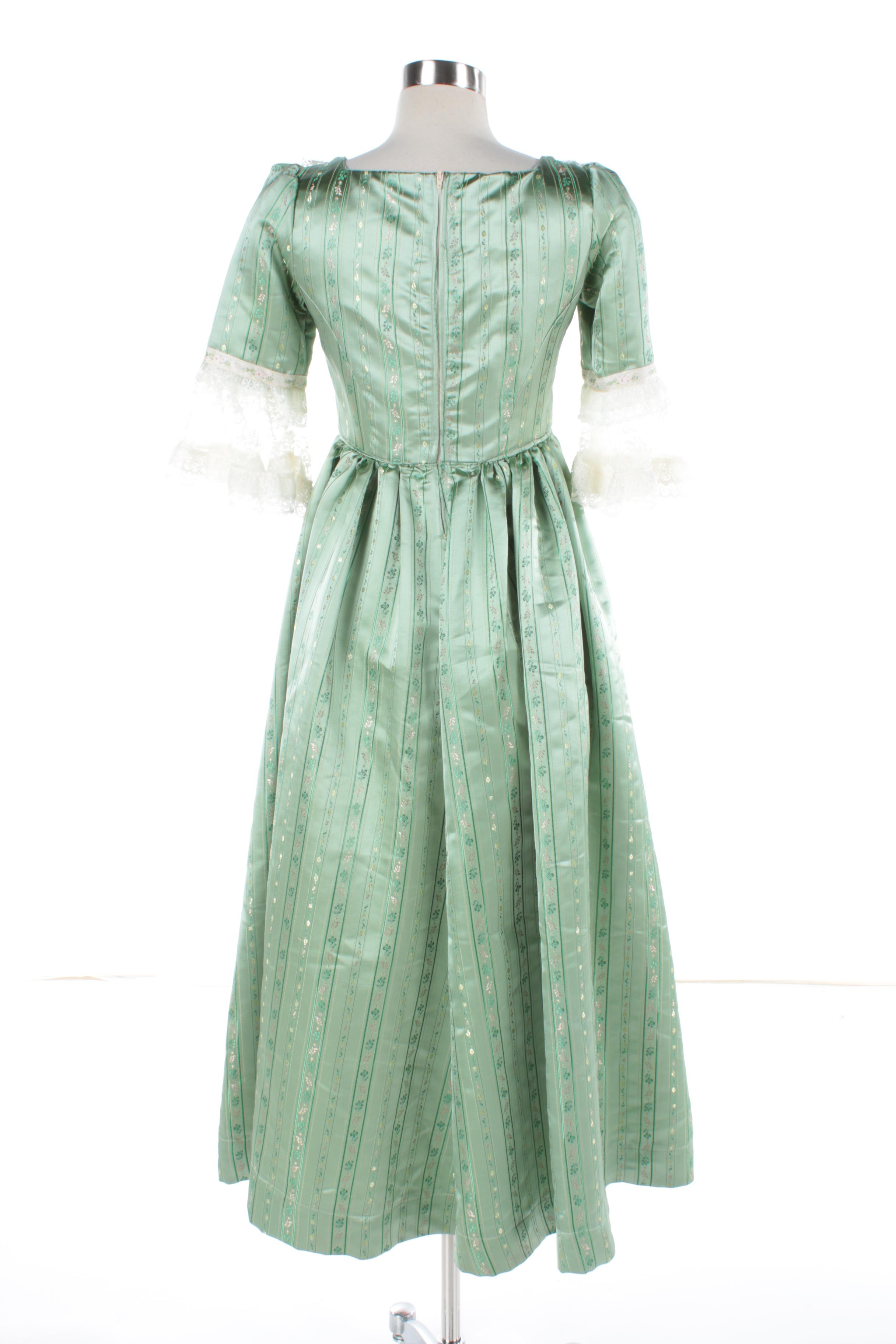 Reproduction 18th Century Gown with Lace Accents