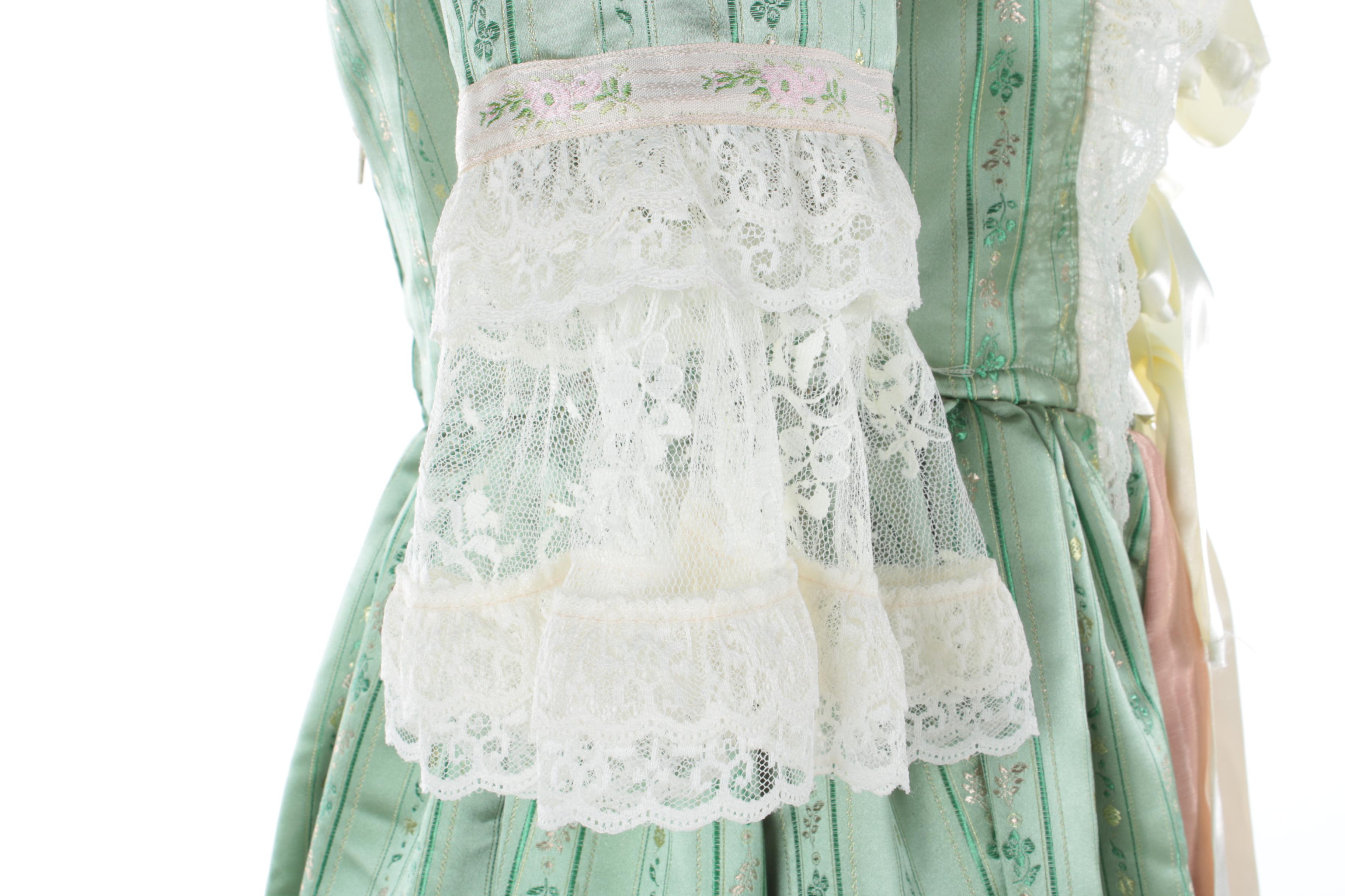 Reproduction 18th Century Gown with Lace Accents