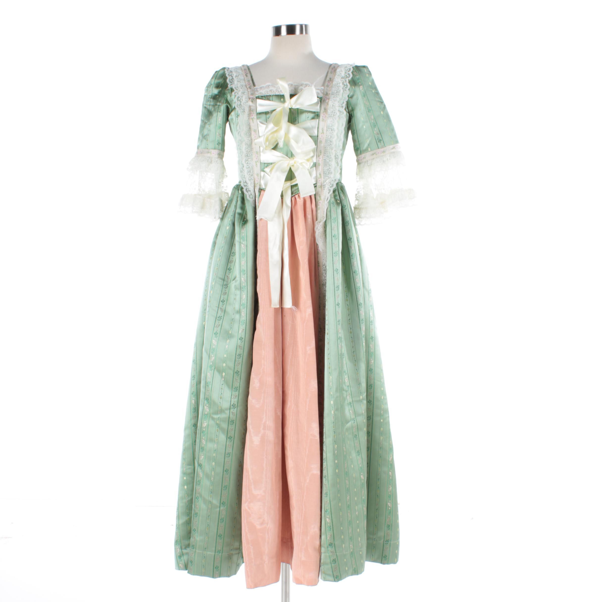 Reproduction 18th Century Gown with Lace Accents