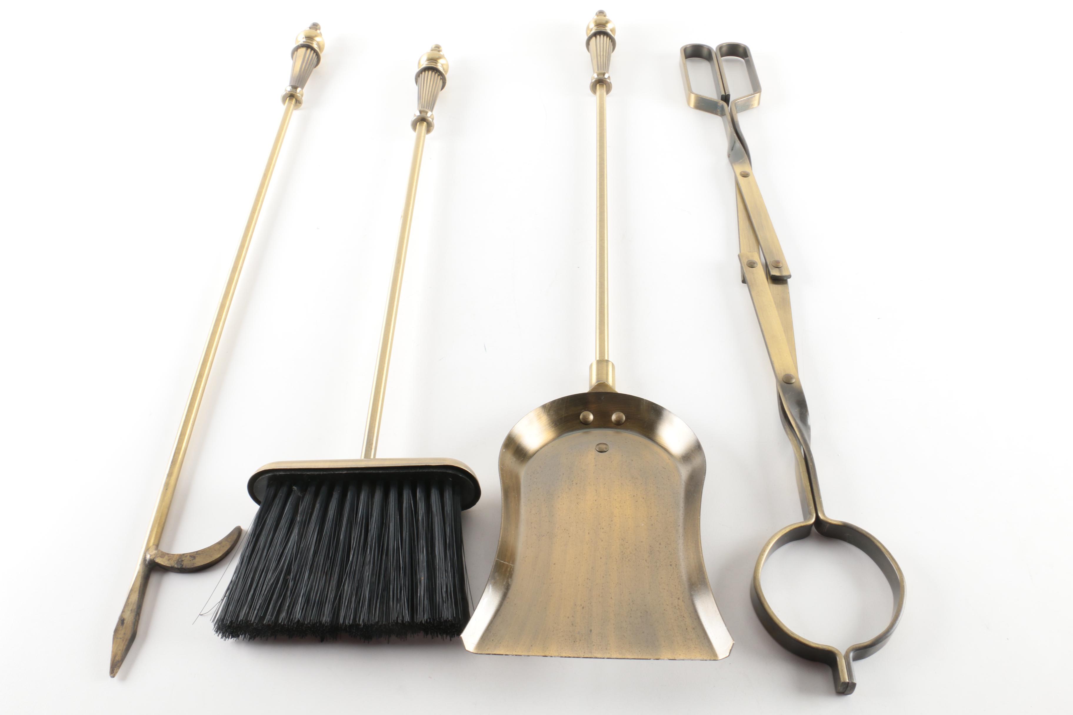 Vintage Brass Fireplace Tools