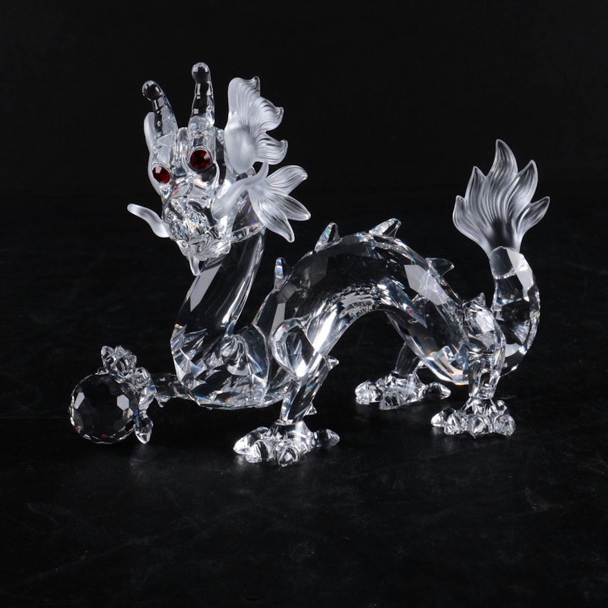 Swarovski Crystal Chinese Dragon Figurine