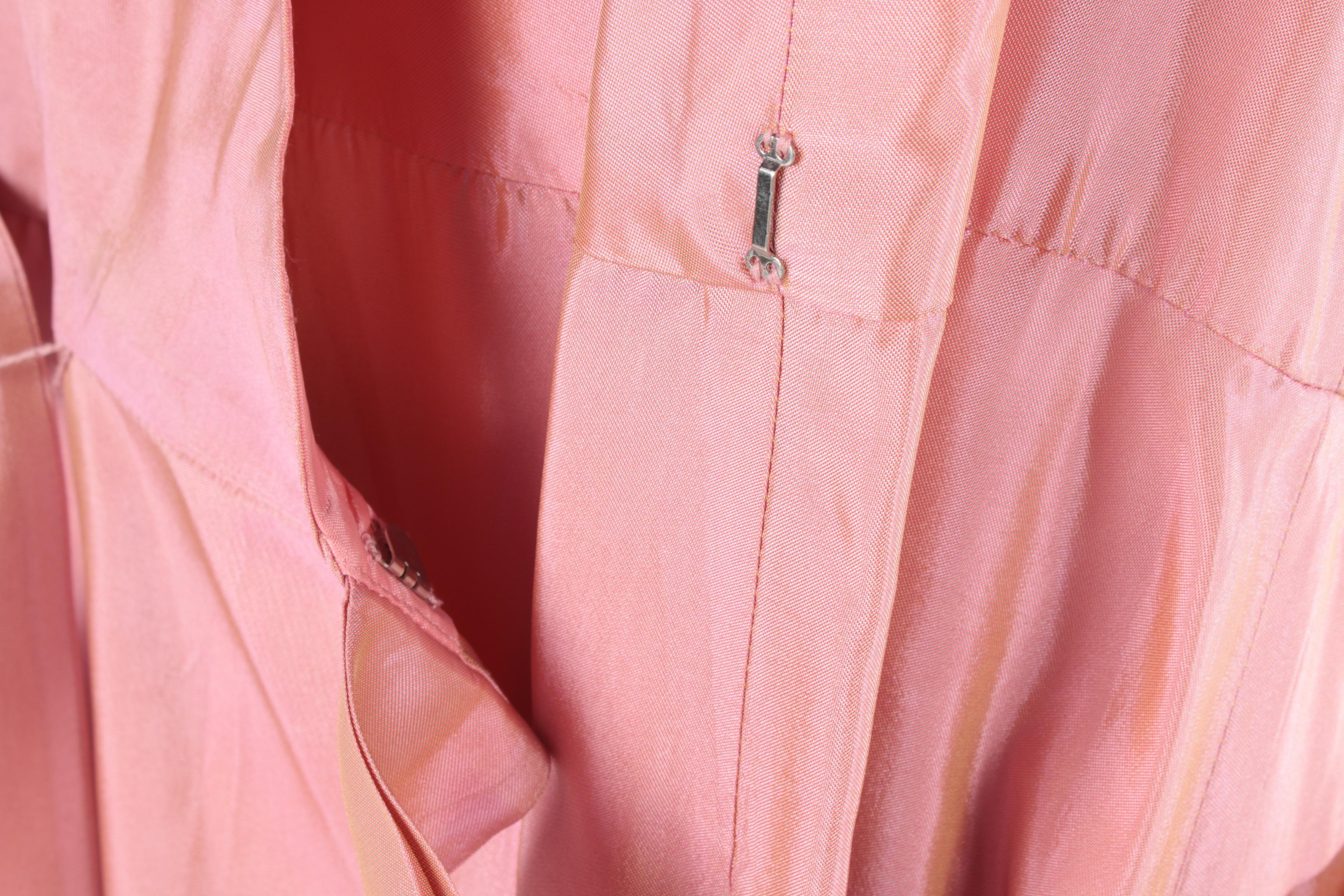 Women's Iridescent Pink Wrap Sleeveless Gown