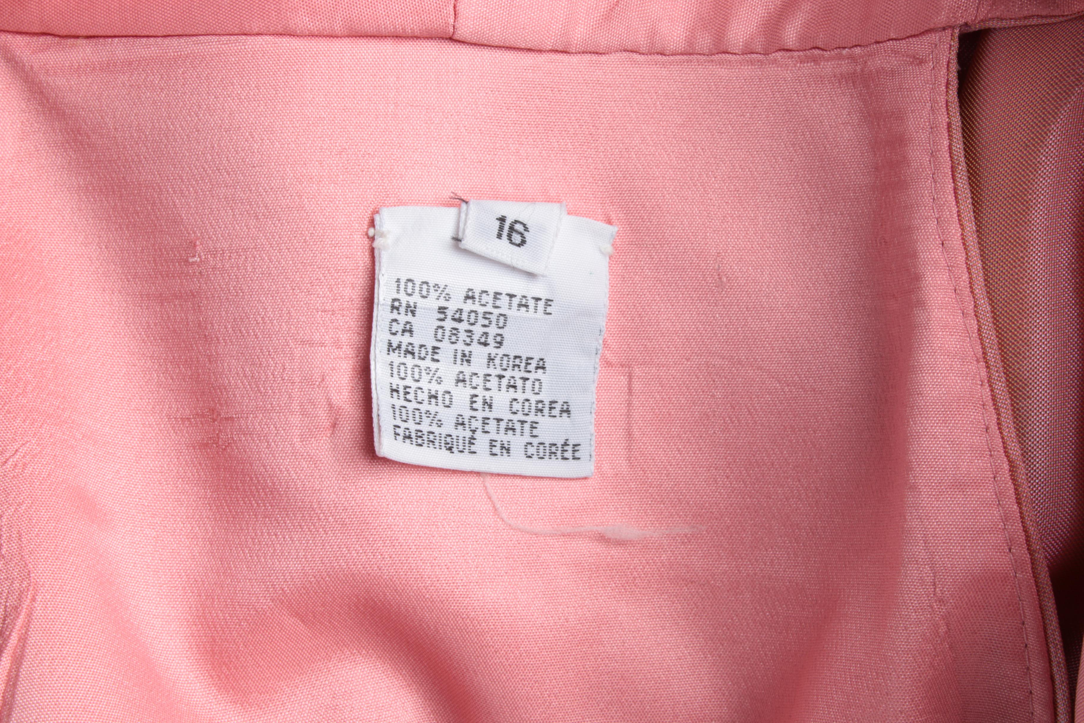 Women's Iridescent Pink Wrap Sleeveless Gown