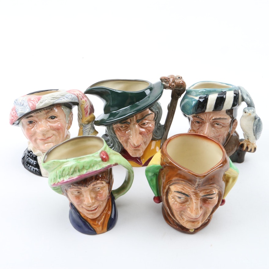 Royal Doulton Character Jugs Including "Pearly Queen" and "Pearly Girl" 1939-55