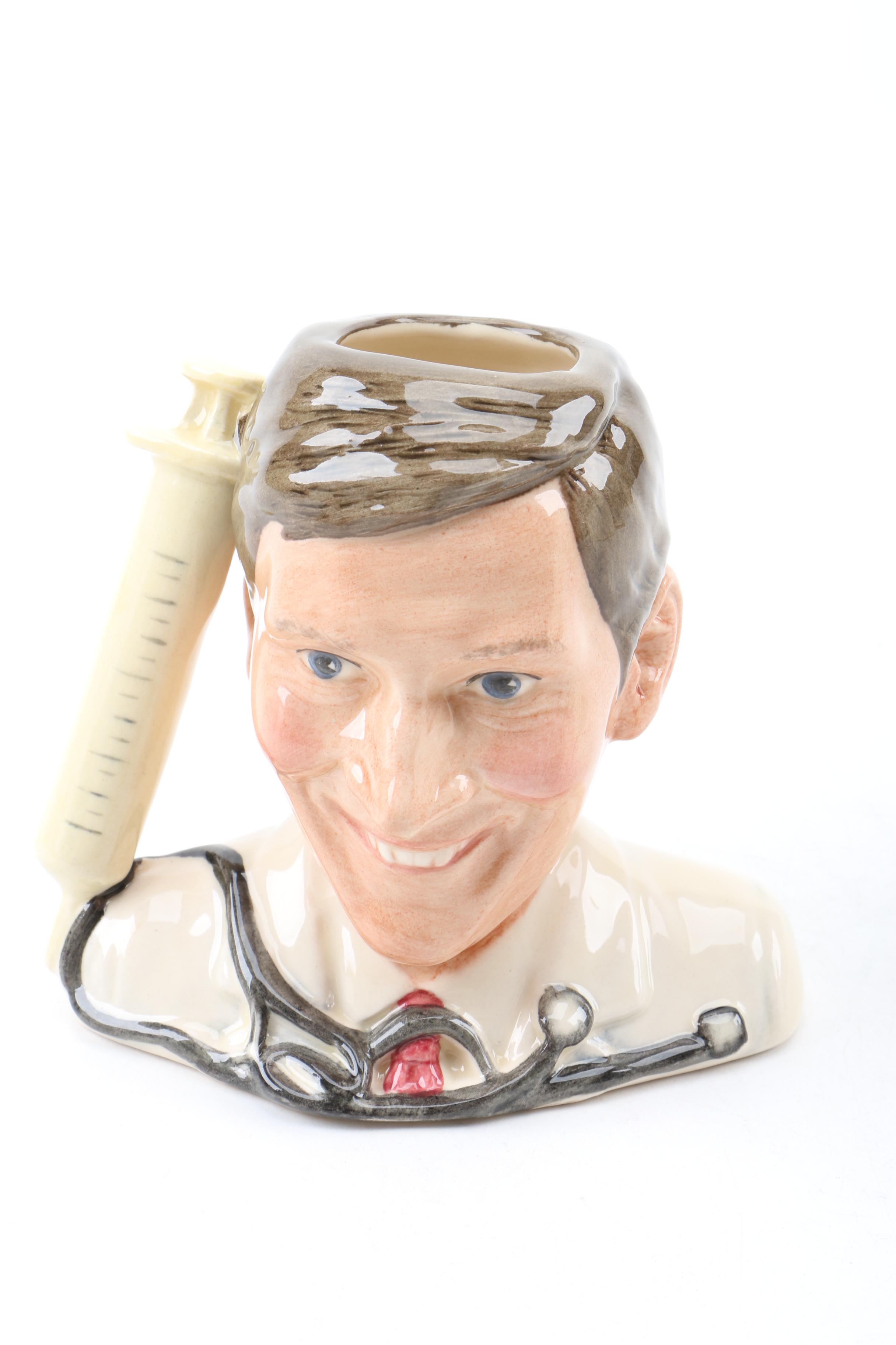 Royal Doulton "Carry On Doctor" Mugs "Kenneth Williams" and "Hattie Jacques"