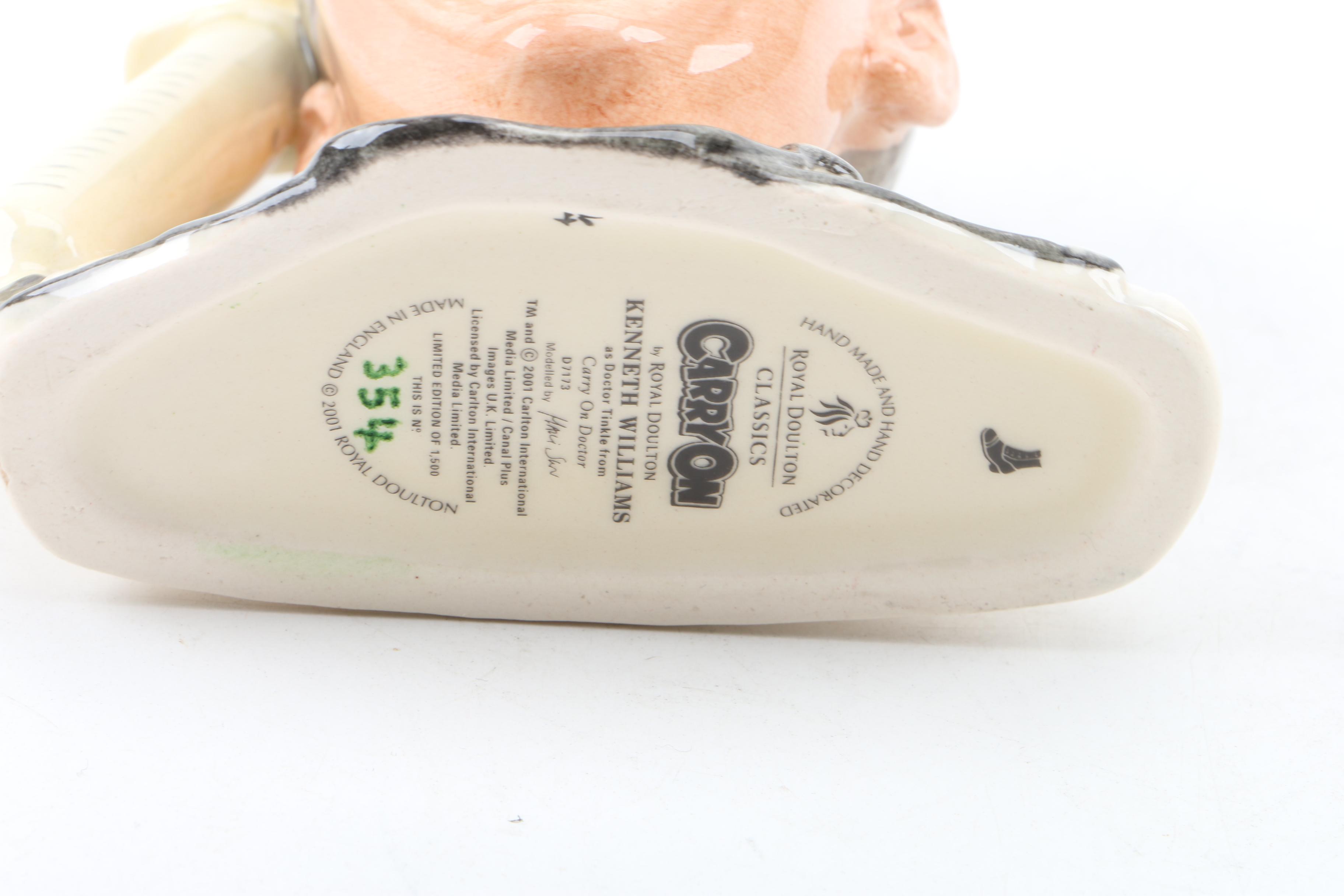 Royal Doulton "Carry On Doctor" Mugs "Kenneth Williams" and "Hattie Jacques"