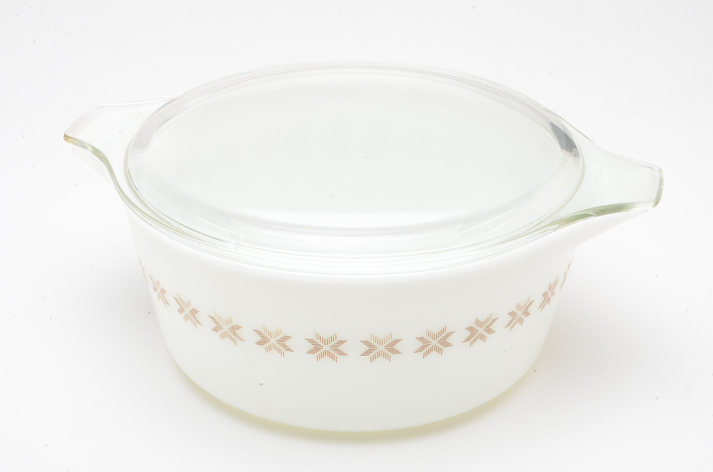 Three Pyrex "Town and Country" Oven Proof Bowls With Covered Lids