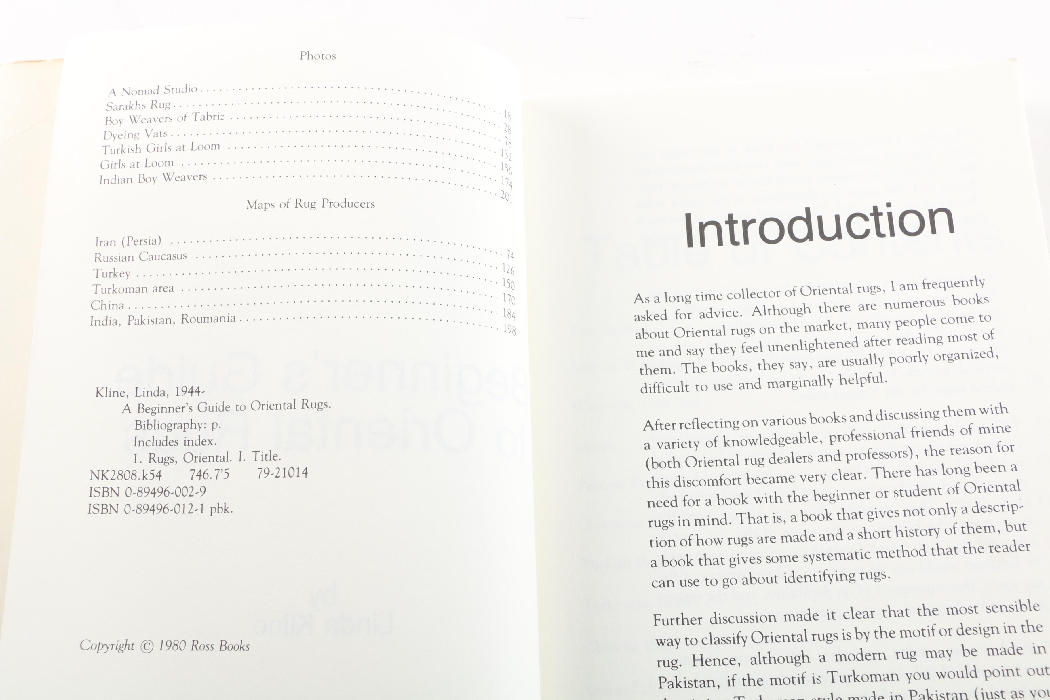 1980 "Oriental Rug Primer" and Other Books