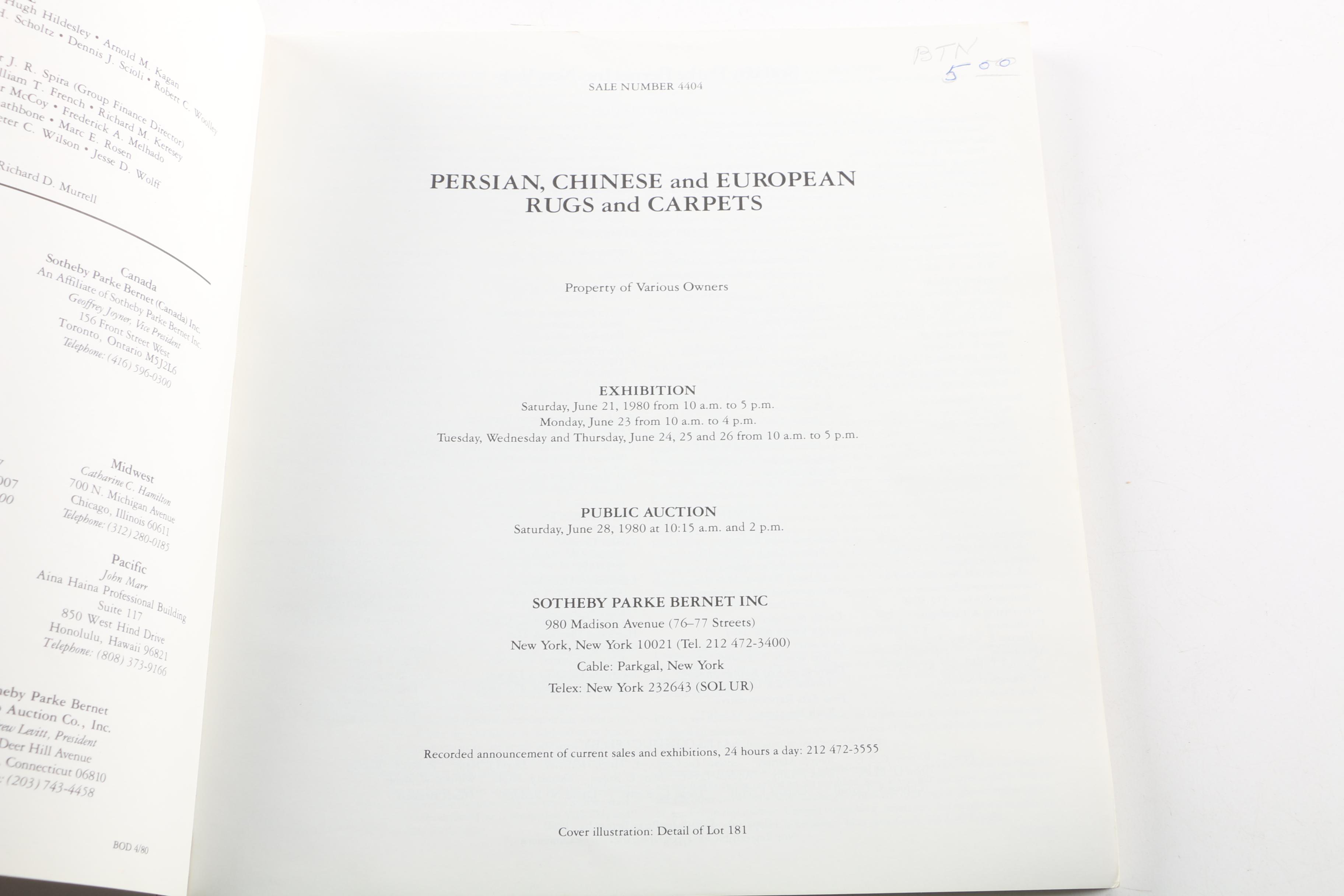 1980 "Oriental Rug Primer" and Other Books