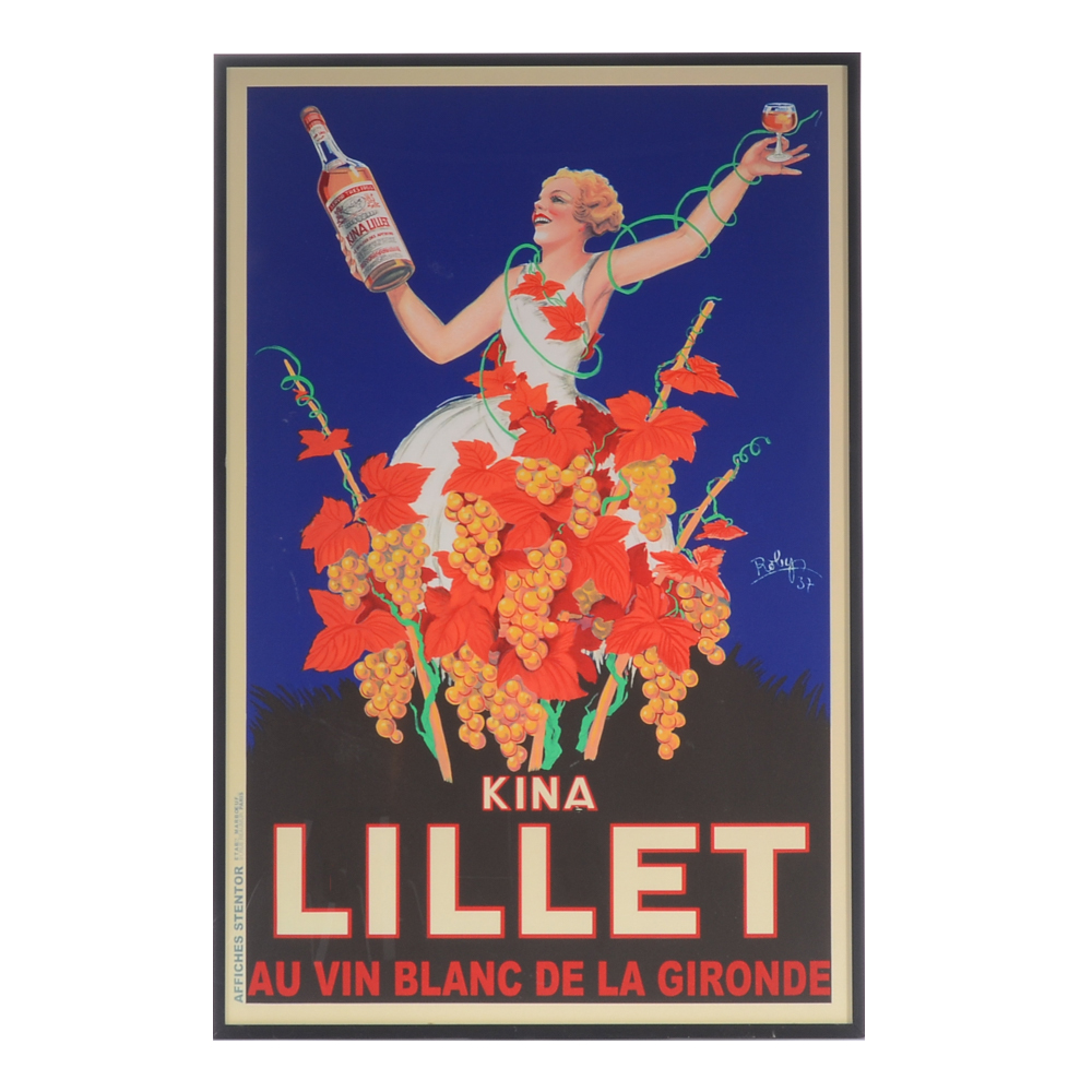 Offset Lithograph Poster After a Kina Lillet Aperitif Advertisement