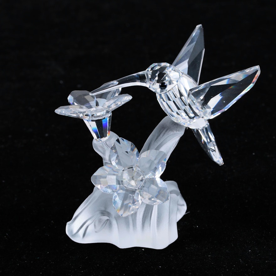 Swarovski "Silver Crystal" Hummingbird Figurine