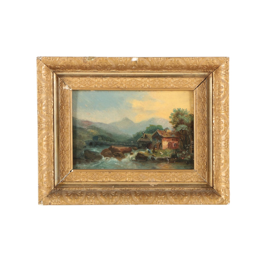 Oil Painting of Rustic Landscape