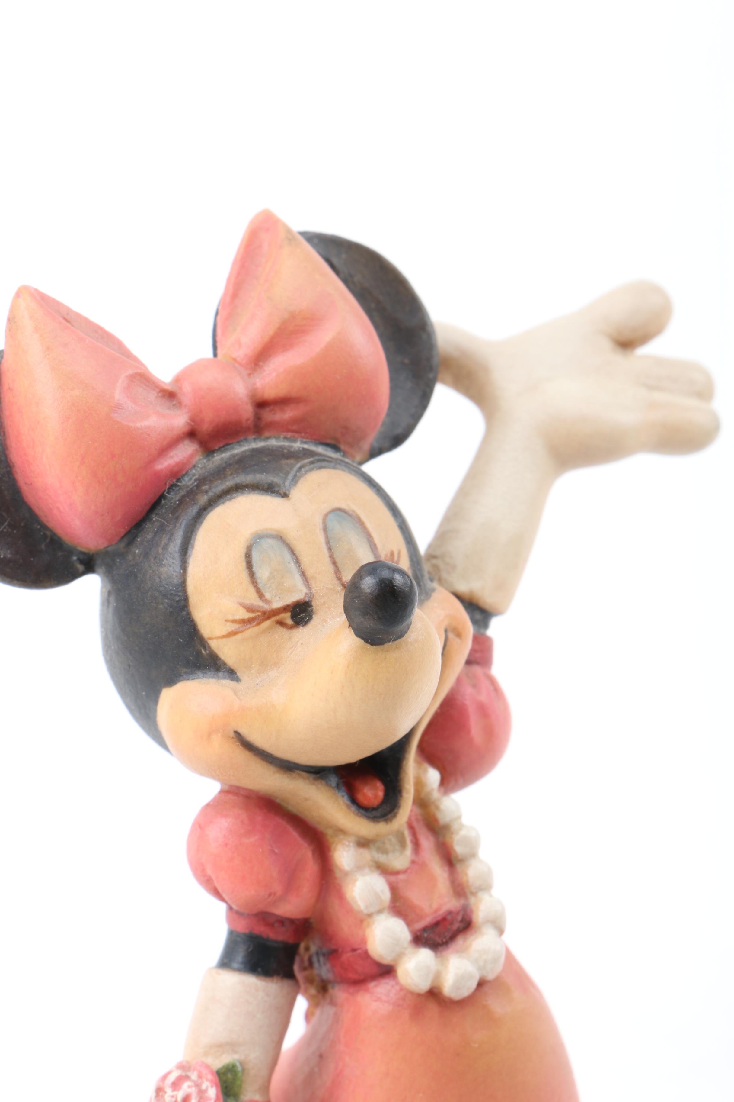 Mickey Mouse and Minnie Mouse Limited Edition ANRI Woodcarvings