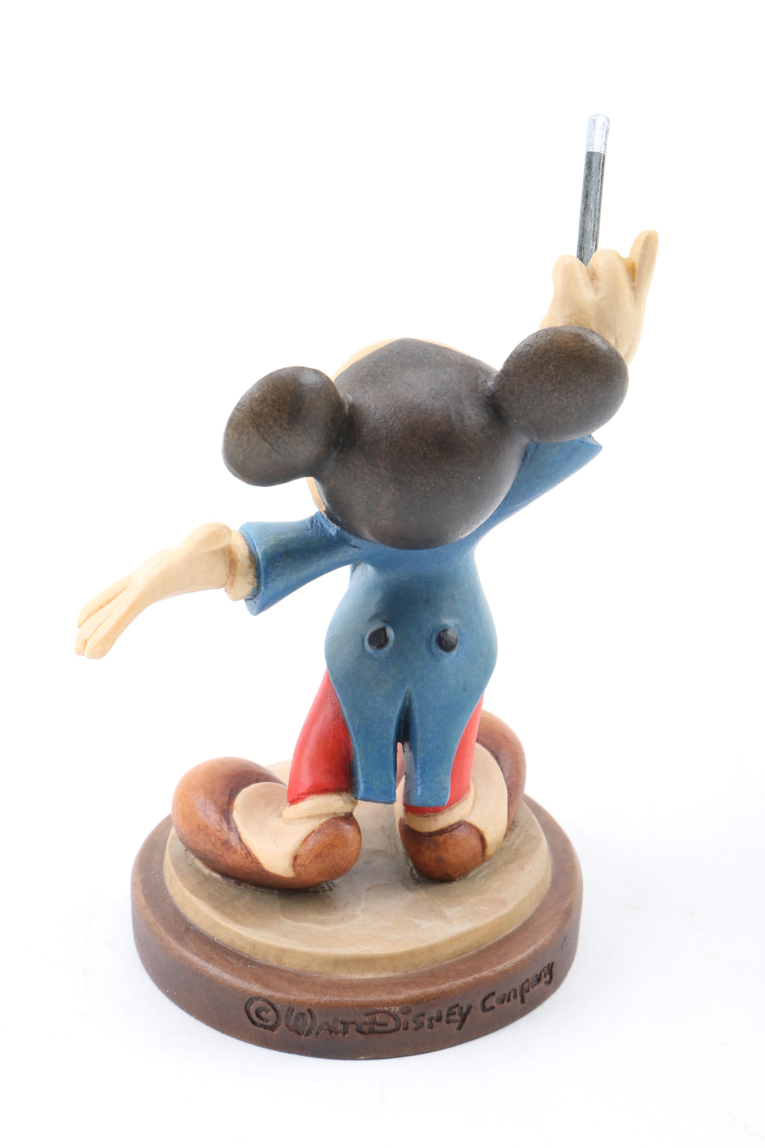 Mickey Mouse and Minnie Mouse Limited Edition ANRI Woodcarvings