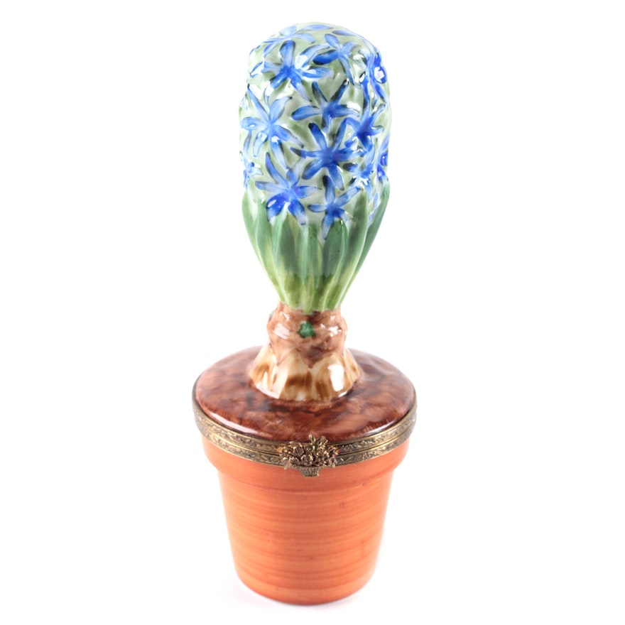 Limoges Hand-Painted Porcelain Floral Trinket Box